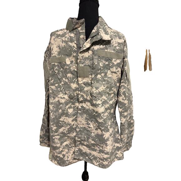 ACU Army Military combat Coat Medium Long Camo chore coat hunt Halloween tough - Picture 1 of 10